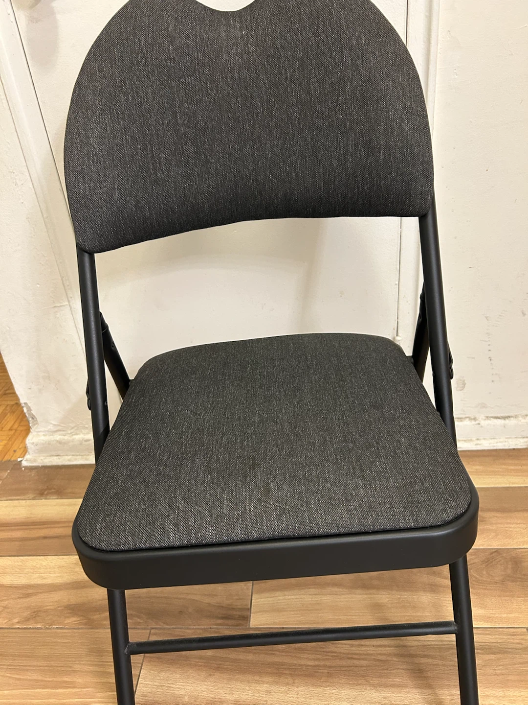Dark Grey Padded Folding Chair