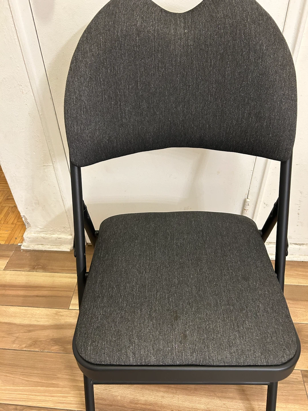 Dark Grey Padded Folding Chair - photo 2