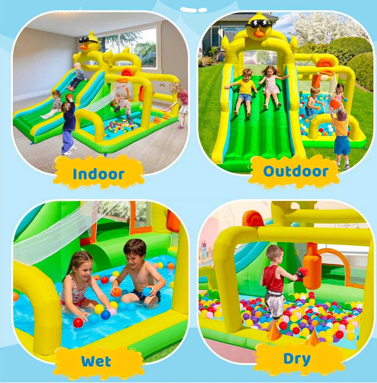 Inflatable Bounce with Ball Pit and Basketball Hoop - photo 4