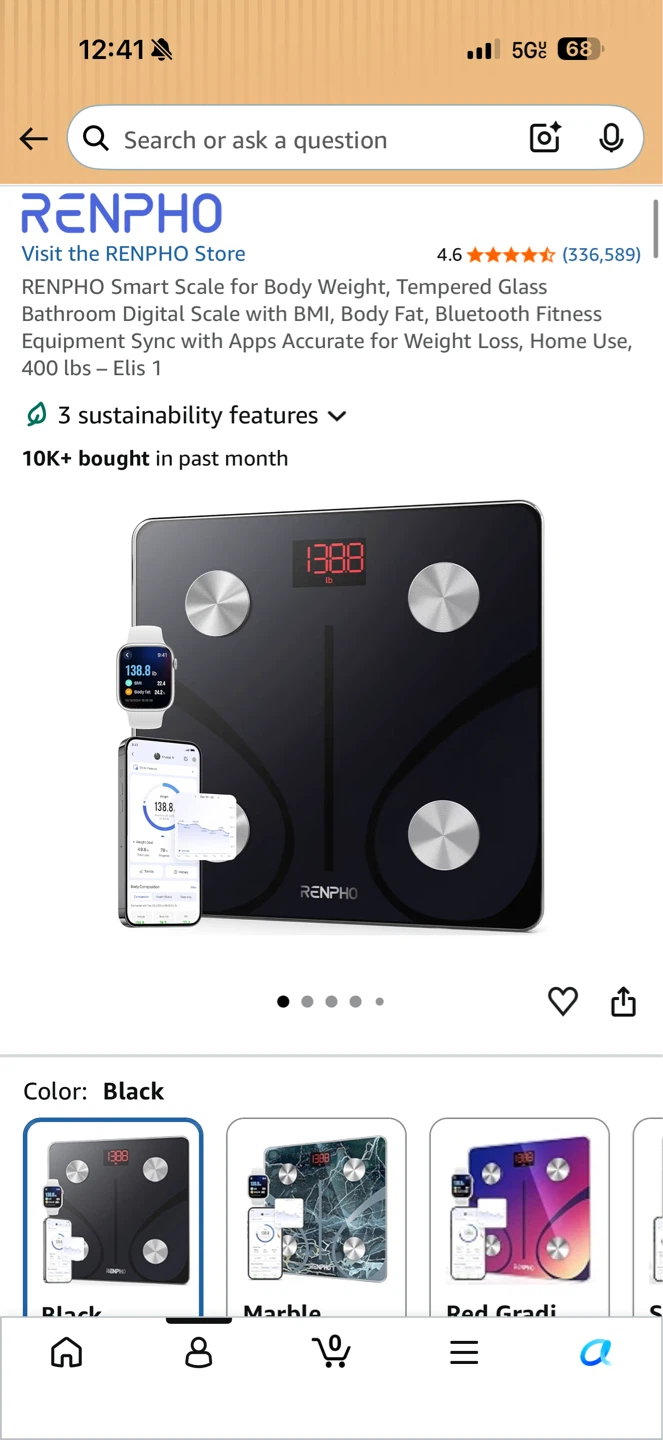 RENPHO Black Digital Body Fat Scale - photo 2
