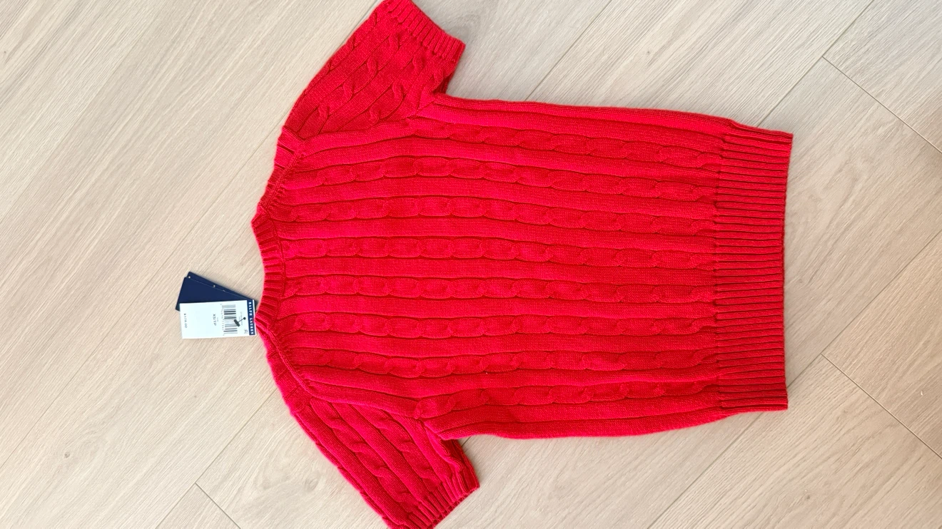 Polo Ralph Lauren Red Cable Knit Sweater - Size Medium - photo 2