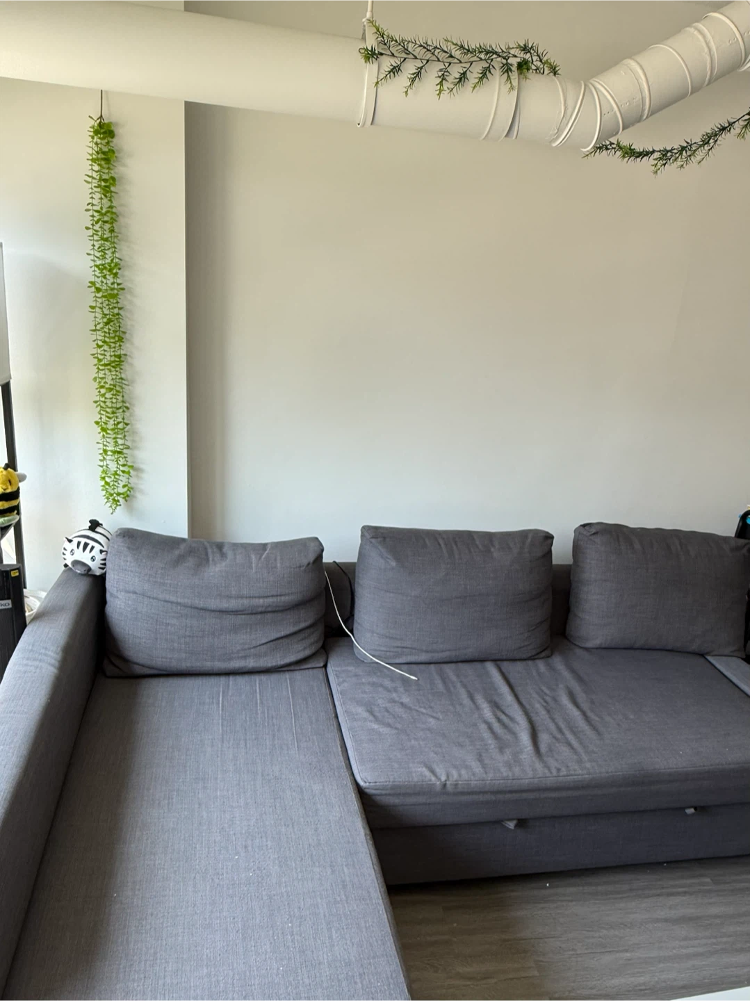 IKEA FRIHETEN Sleeper Sectional Sofa with Storage – Grey - photo 3
