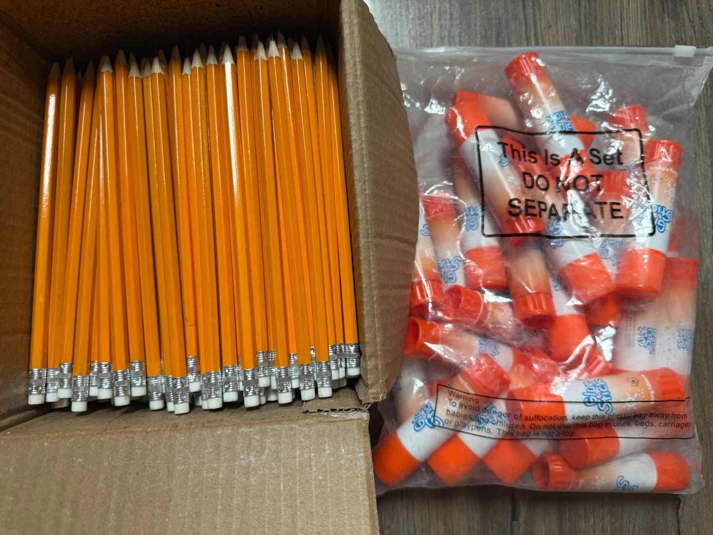 BULK PENCILS AND GLUE STICKS