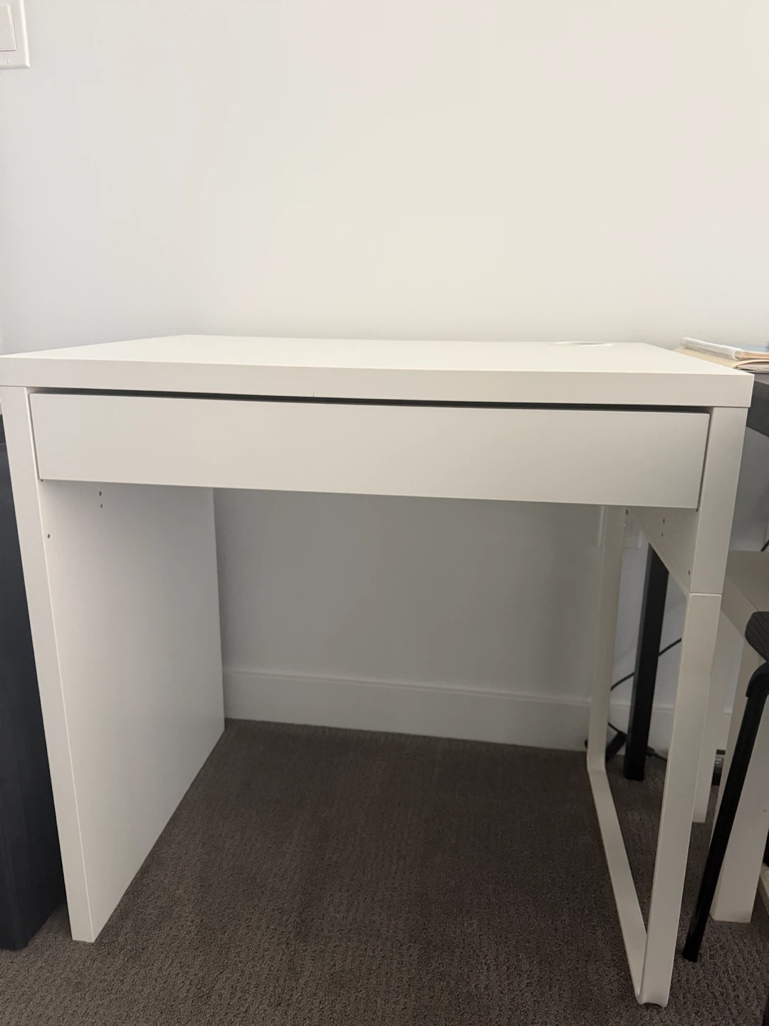 White Desk with Drawer Ikea