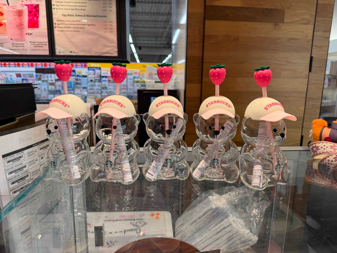 Starbucks Bearista with Strawberry Straw