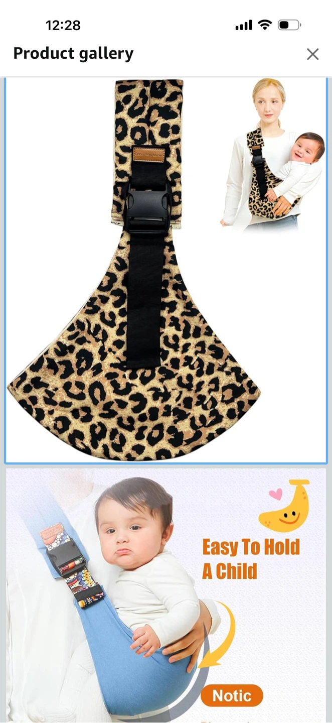 Baby Sling Carrier Leopard Print - photo 3
