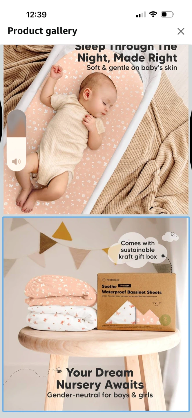 Waterproof Bassinet SheetsButterflies - 33" x 17" - photo 4