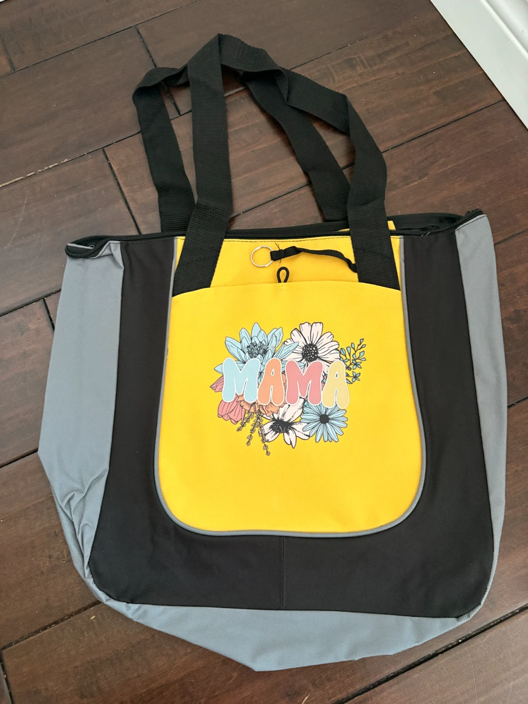 Graphic Tote Bag~grey/yellow/black - photo 2
