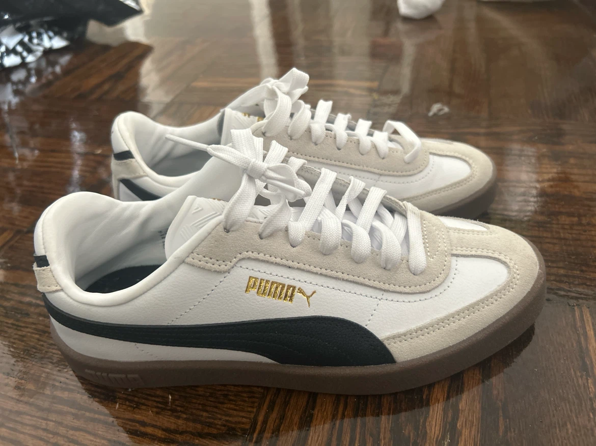 Puma White & Black Suede Sneakers - photo 2