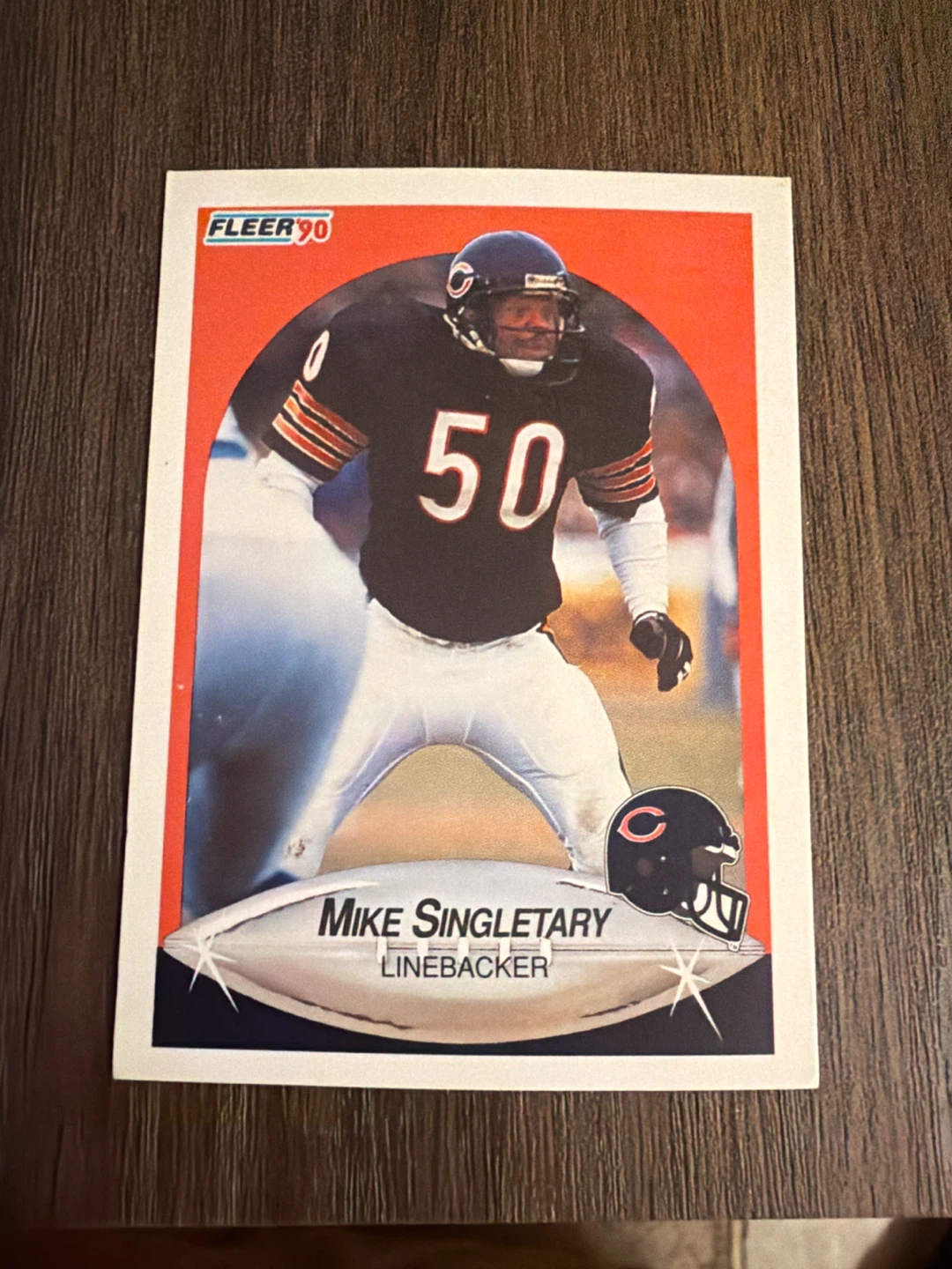 1990 Fleer Mike Singletary Chicago Bears Football Card #299