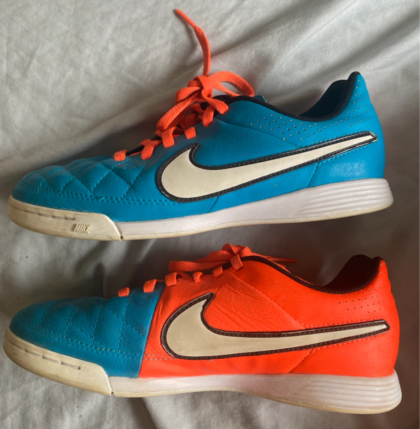 Nike Indoor Soccer Shoes Blue/Orange Youth Size 5Y - photo 3