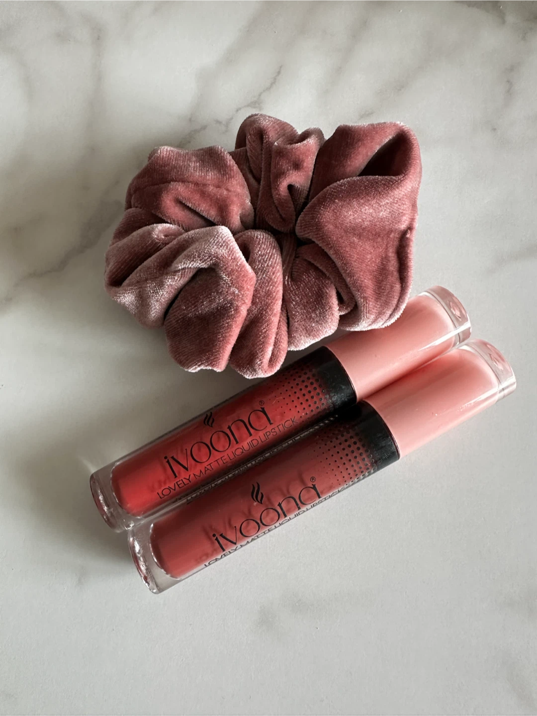 (NEW) Matte Liquid Lipsticks (2) & Scrunchie from Honey Store