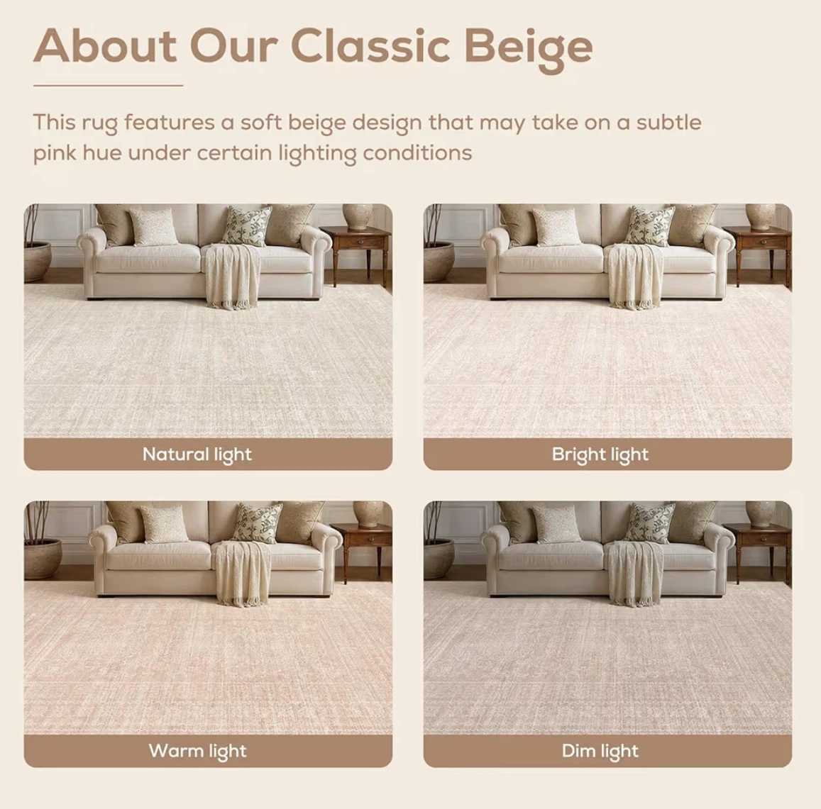 Classic Beige Area Rug 10' x 12' - photo 4