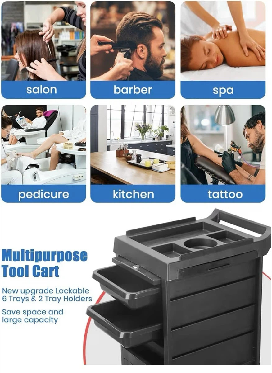 Multipurpose Tool Cart with 6 Tiers - photo 2
