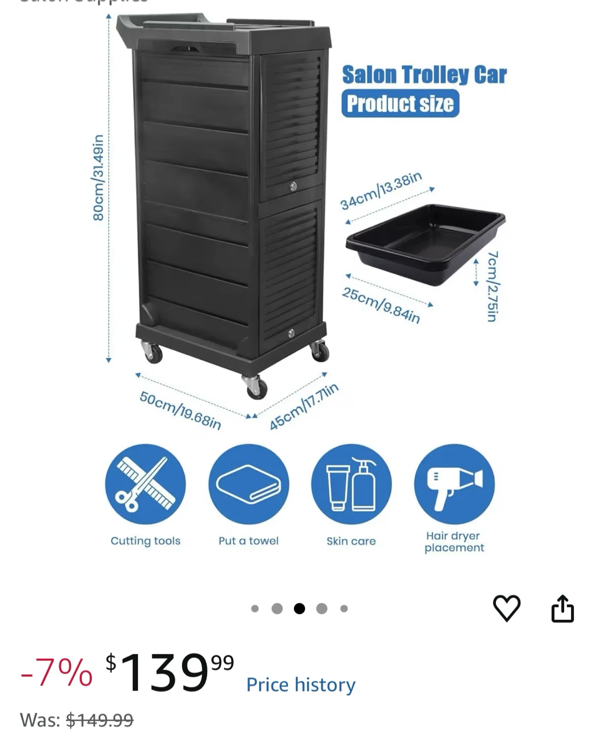 Multipurpose Tool Cart with 6 Tiers - photo 3