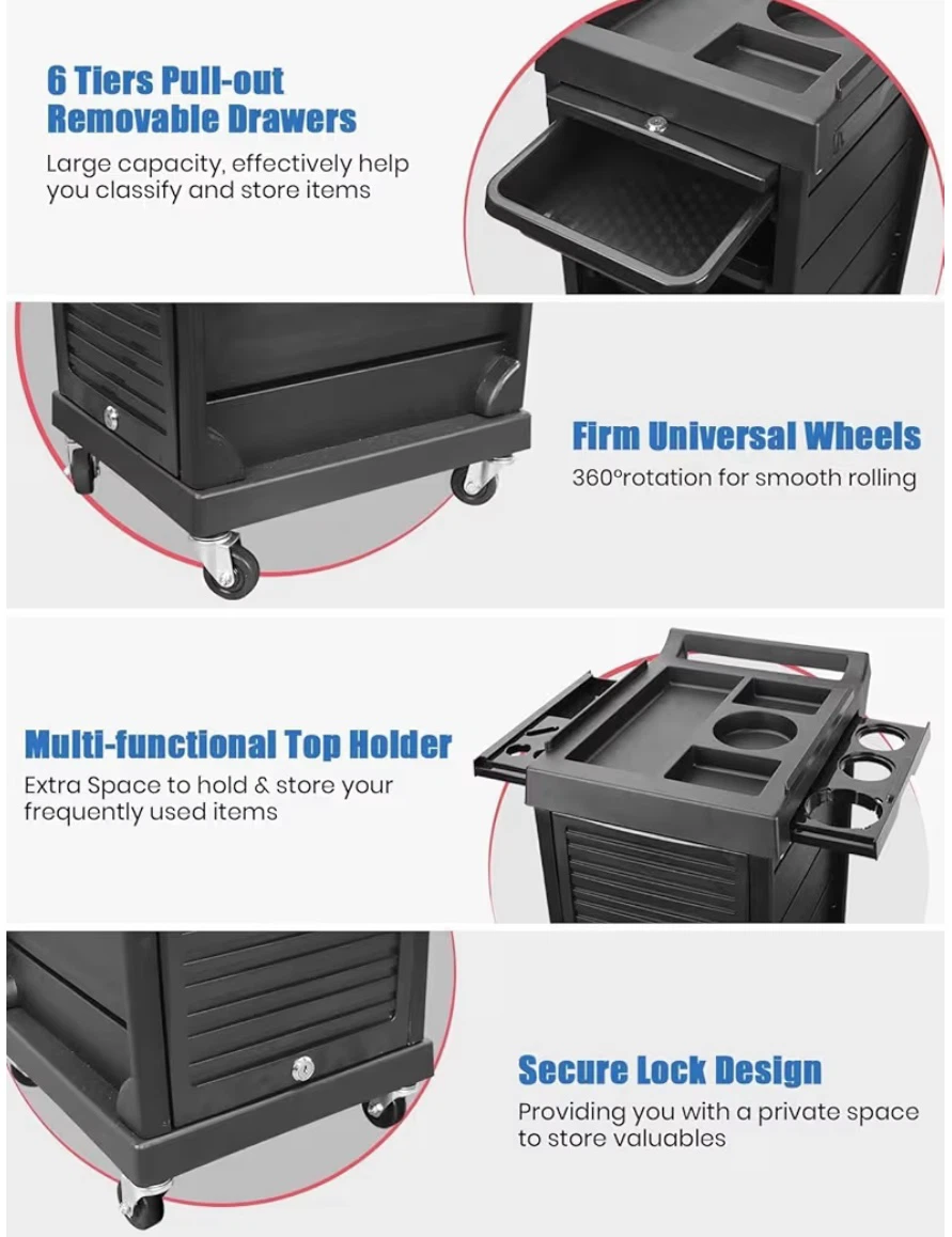 Multipurpose Tool Cart with 6 Tiers - photo 4