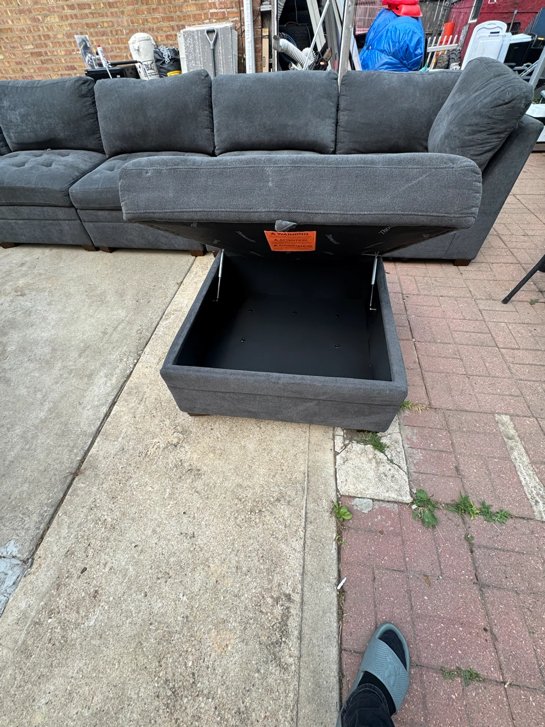 Thomasville Sectional Sofa with Storage Ottoman - photo 2