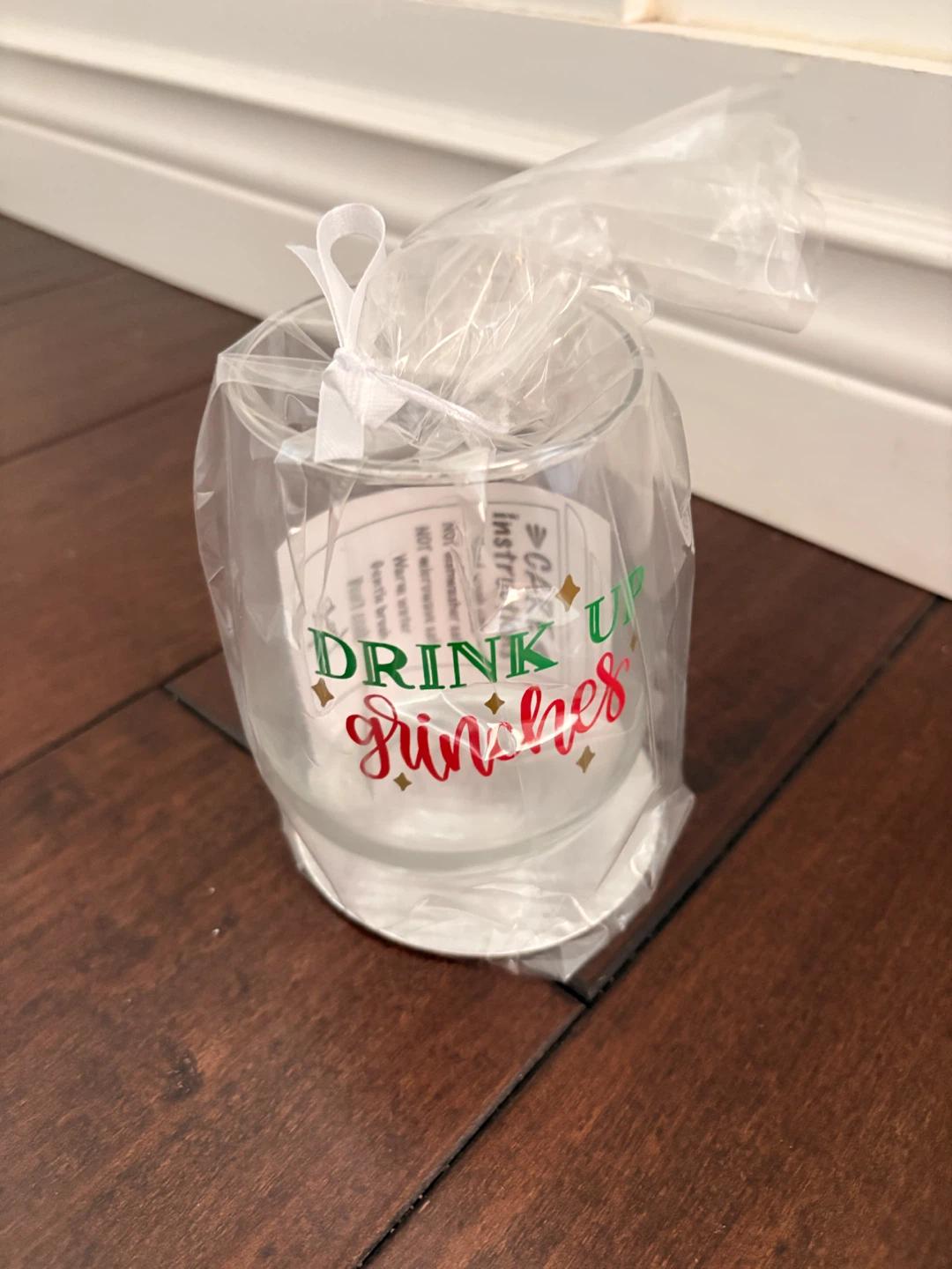 Christmas "Drink Up Grinches" Glass
