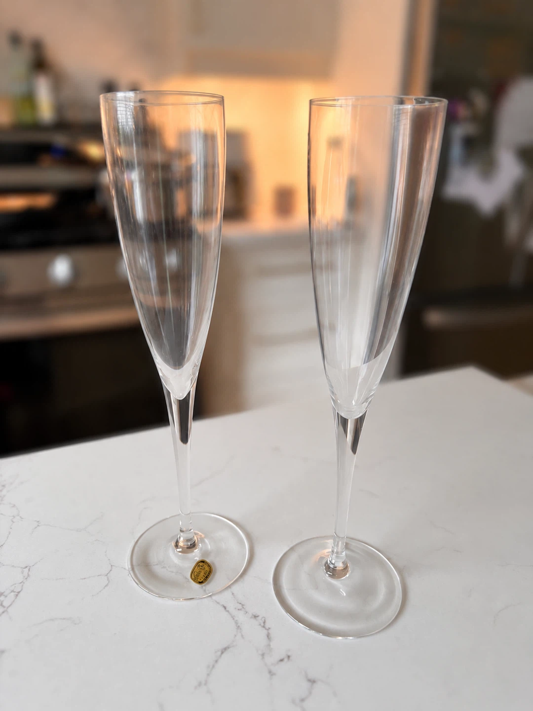 Bohemia Crystal Flute Glasses - Set of 2