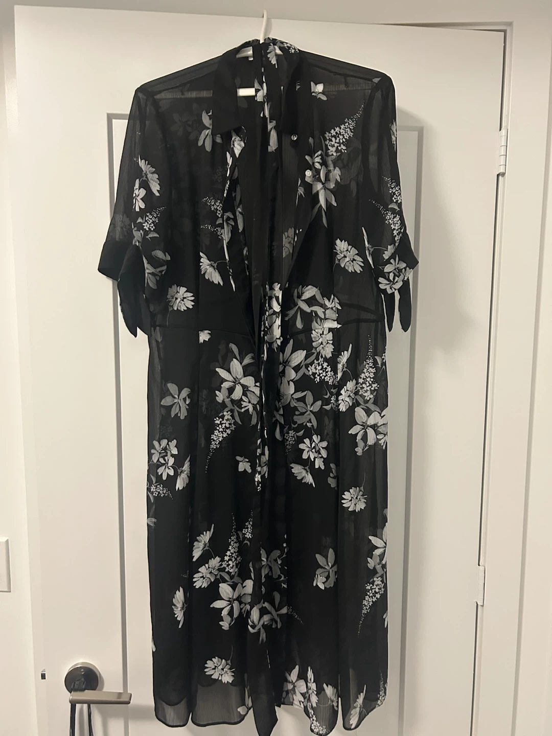 Calvin Klein Black Floral Dress Size 12
