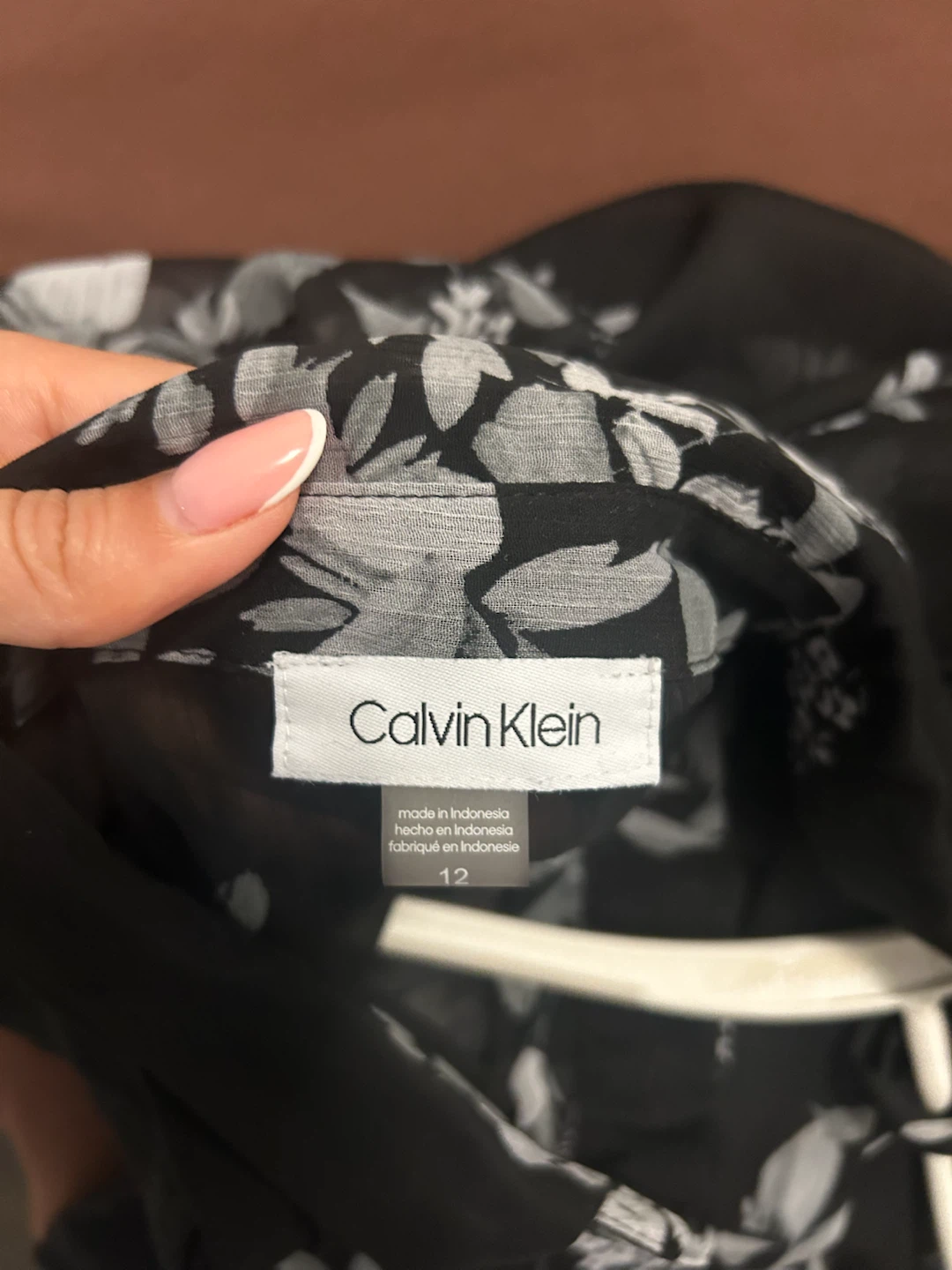 Calvin Klein Black Floral Dress Size 12 - photo 3