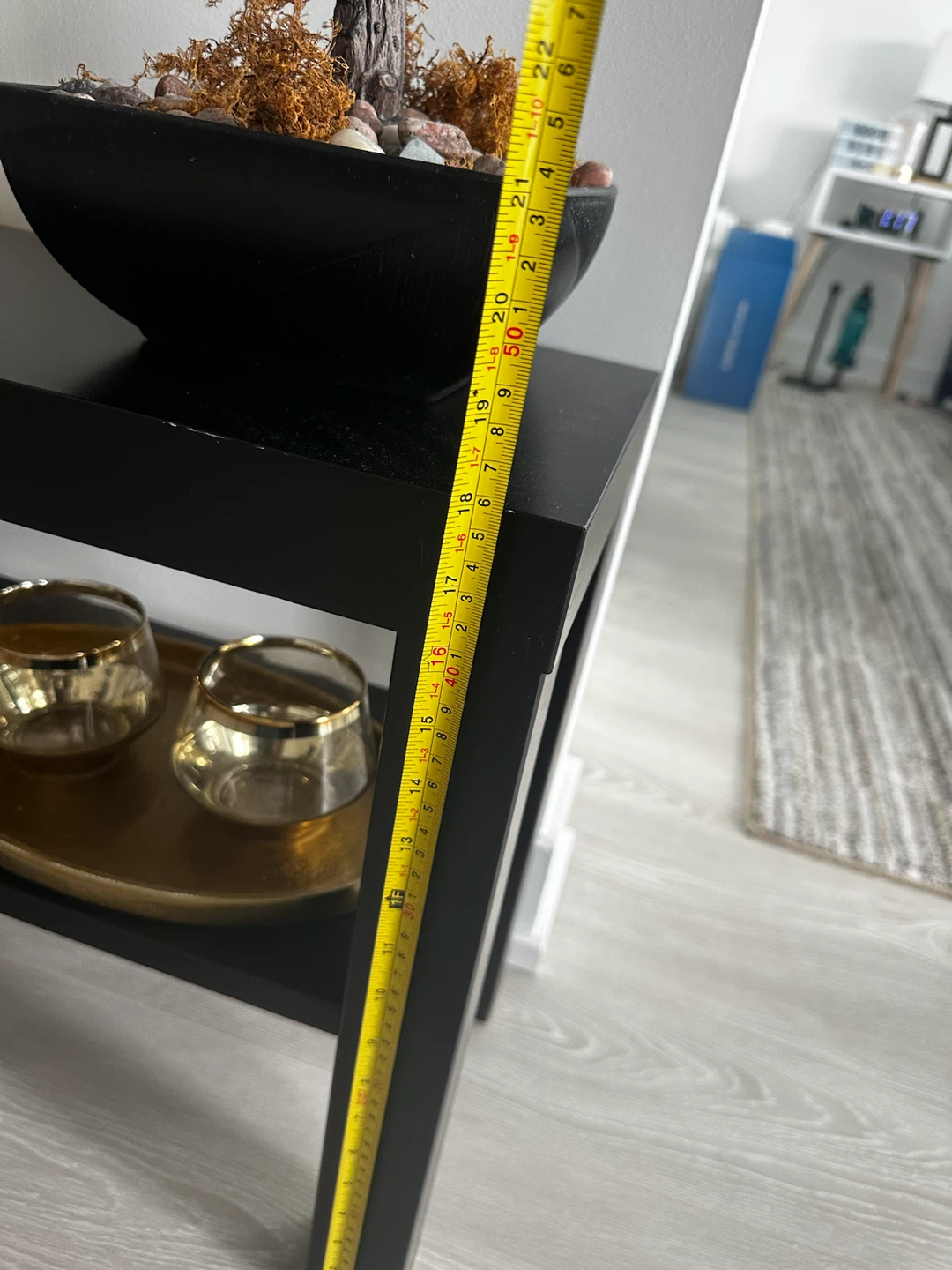 Black Two-Tier Console Table - photo 5