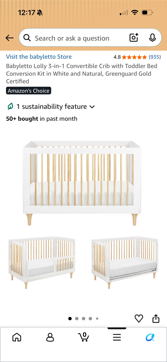 Babyletto Lolly 3-in-1 Convertible Crib
