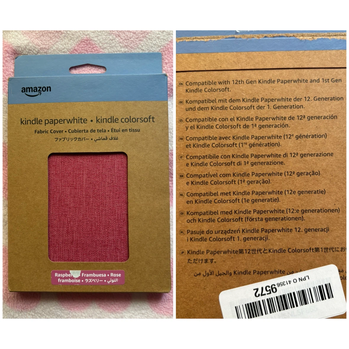 Kindle Paperwhite - Fabric Cover - *Raspberry*