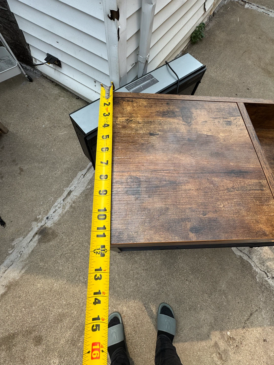 Rustic Brown and Black Metal Shelf Unit - photo 4