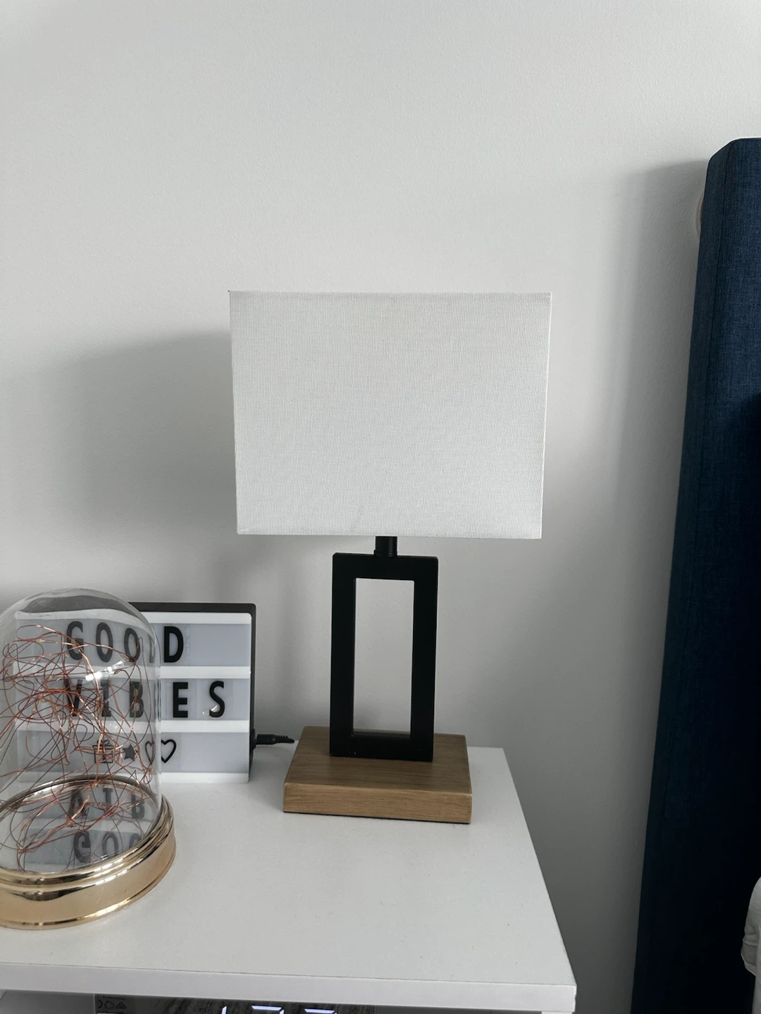 Modern Table Lamp with White Shade