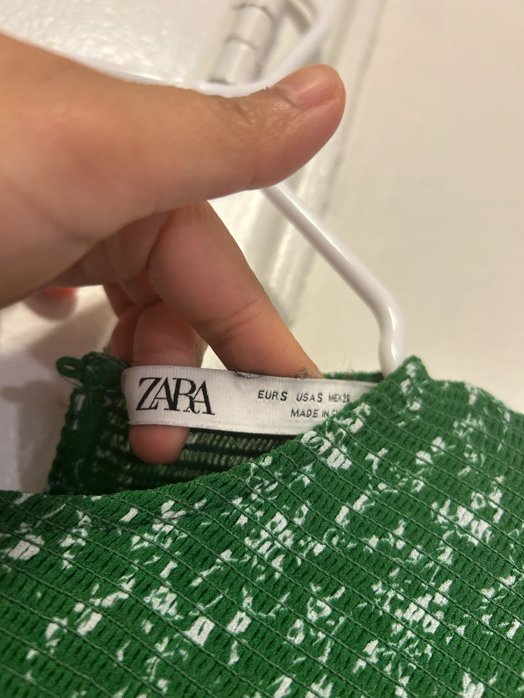 Zara Green Floral Smocked Maxi Dress - Size S - photo 2