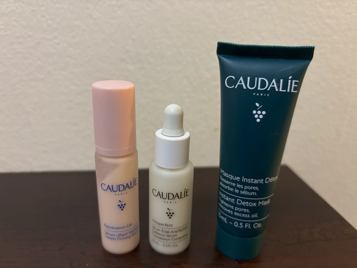 NEW-3pc Lot-Caudalie Skincare Set: Serums & Instant Detox Mask