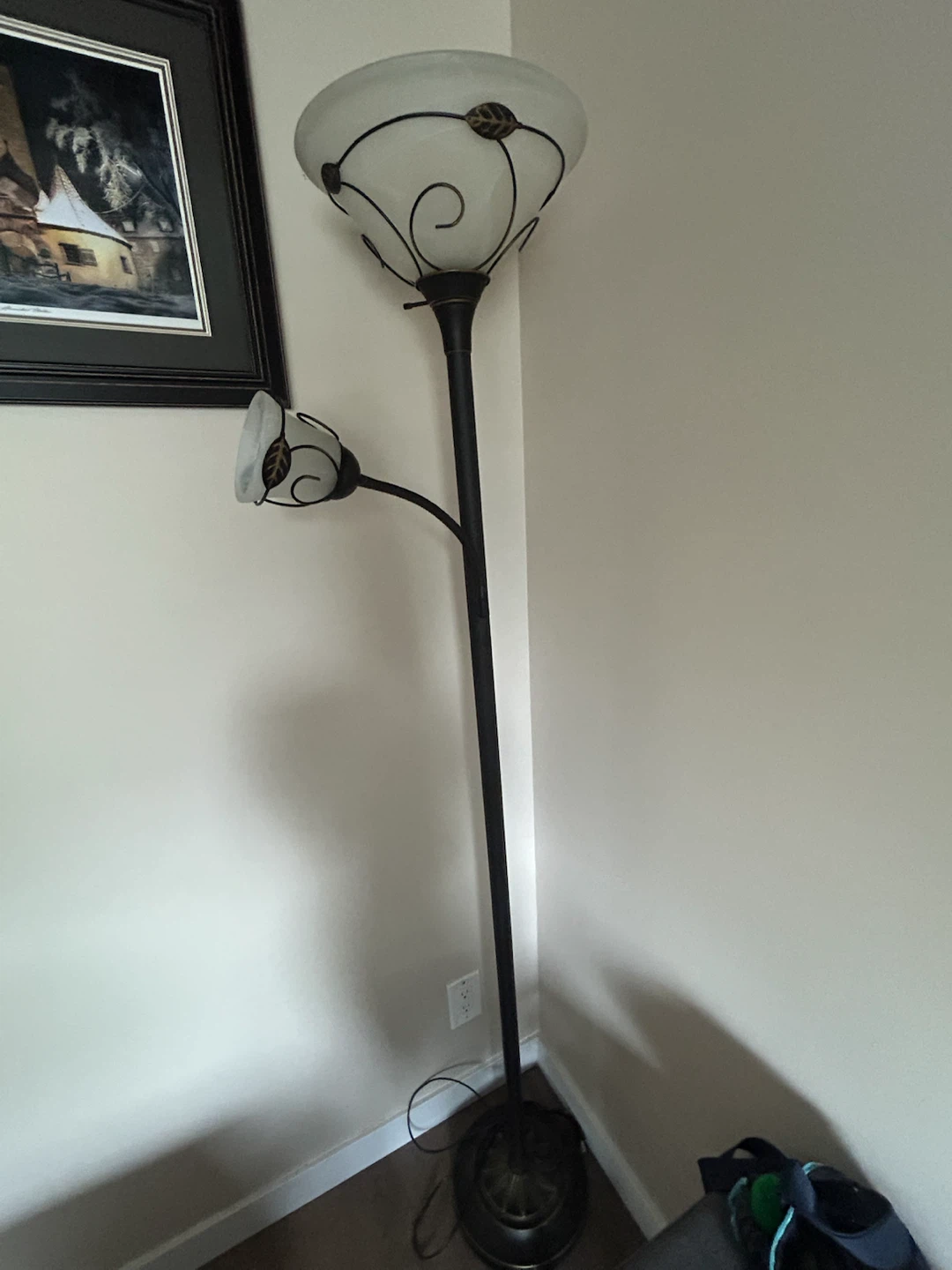 Torchiere Floor Lamp with Reading Light