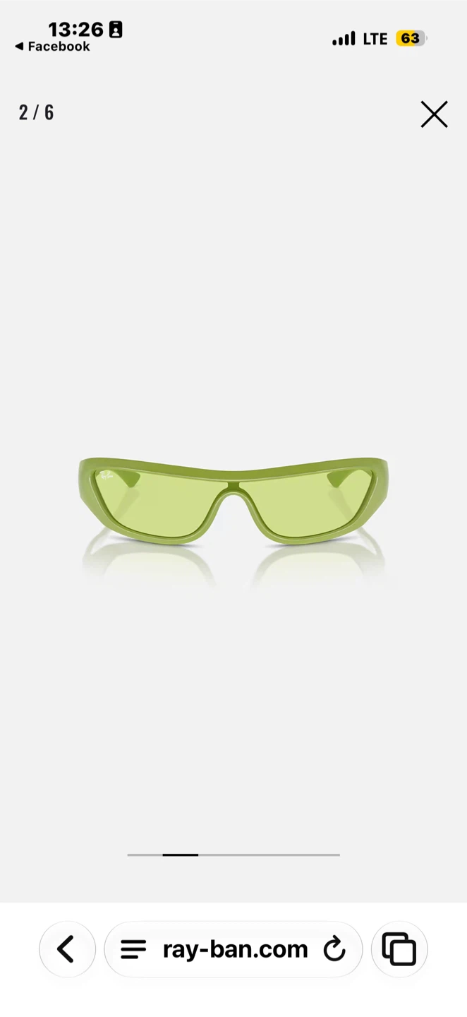 Ray-Ban Rectangular Sunglasses - Lime Green - photo 2