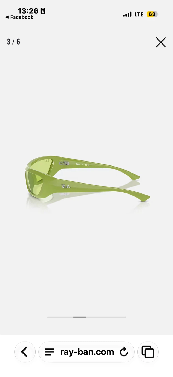Ray-Ban Rectangular Sunglasses - Lime Green - photo 3