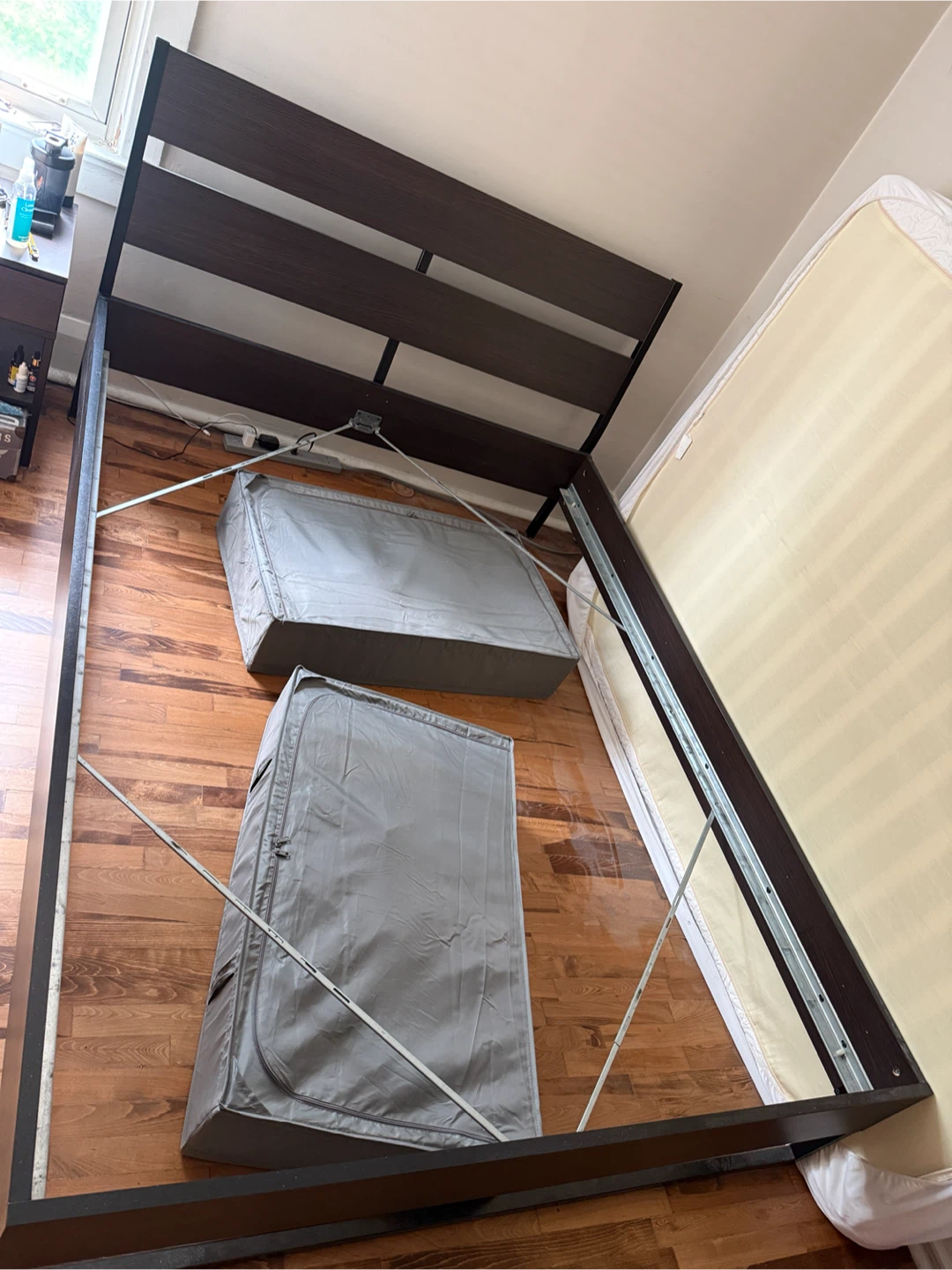 NEED GONE Used IKEA Bed Frame w/ Side Table - photo 4