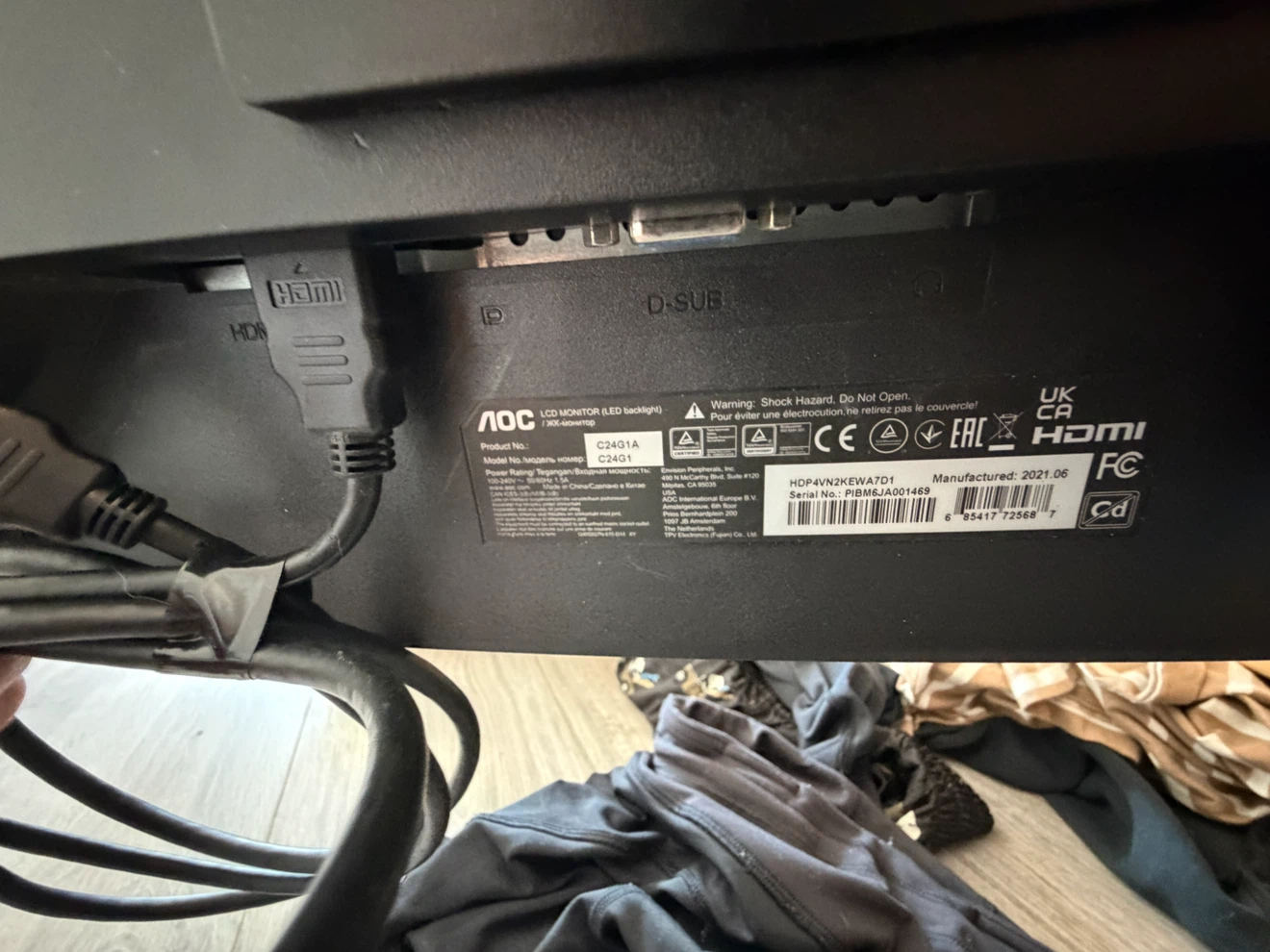 AOC 24G1A Curved Gaming Monitor