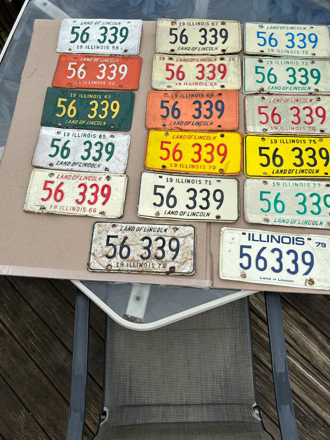Collection of matching Illinois license plates multiple years - photo 5