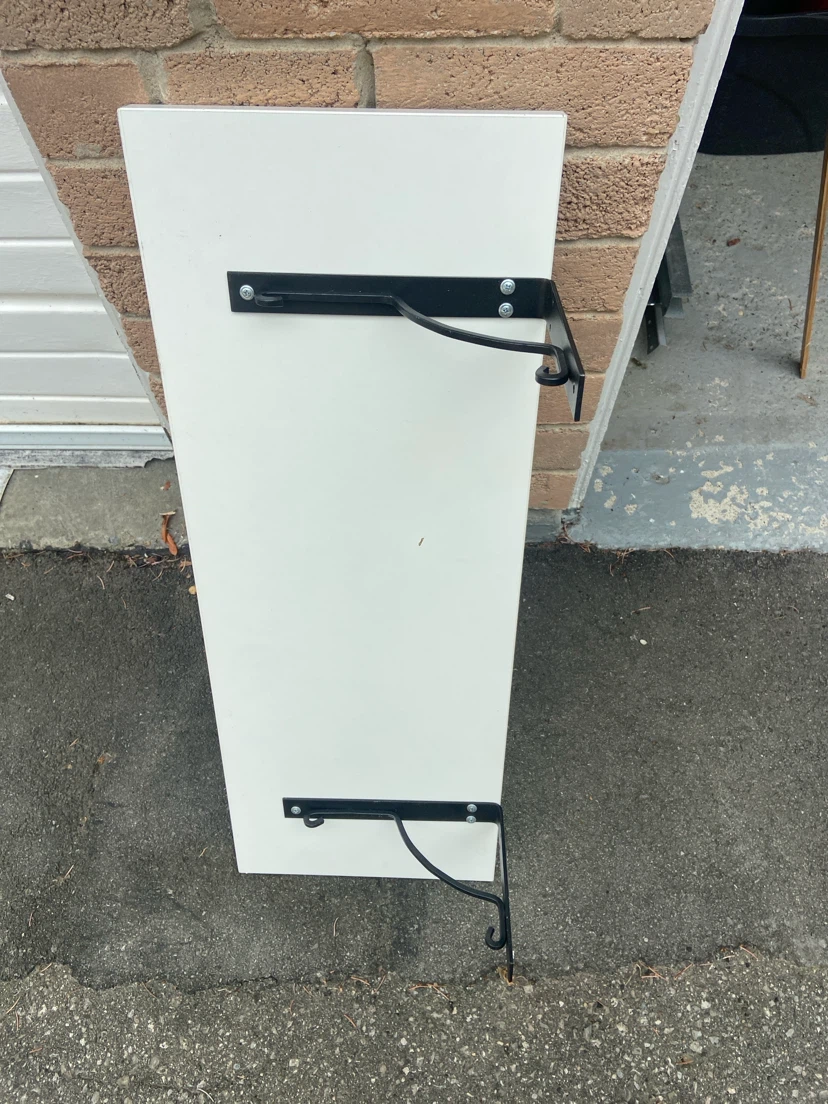 White Wall Shelf with Black Brackets