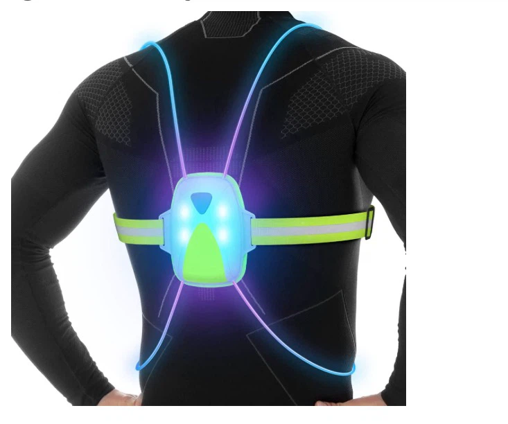 New Ni-SHEN LED USB Rechargeable Reflective Running Vest