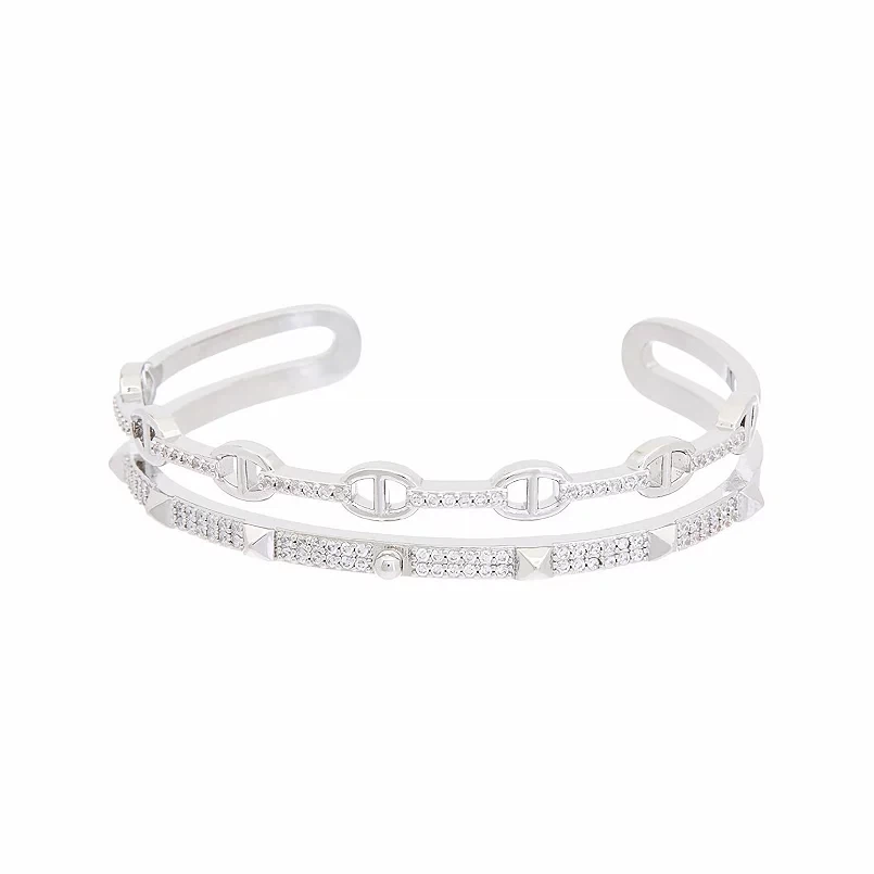 Juvell 18k plated CZ Bangle bracelet