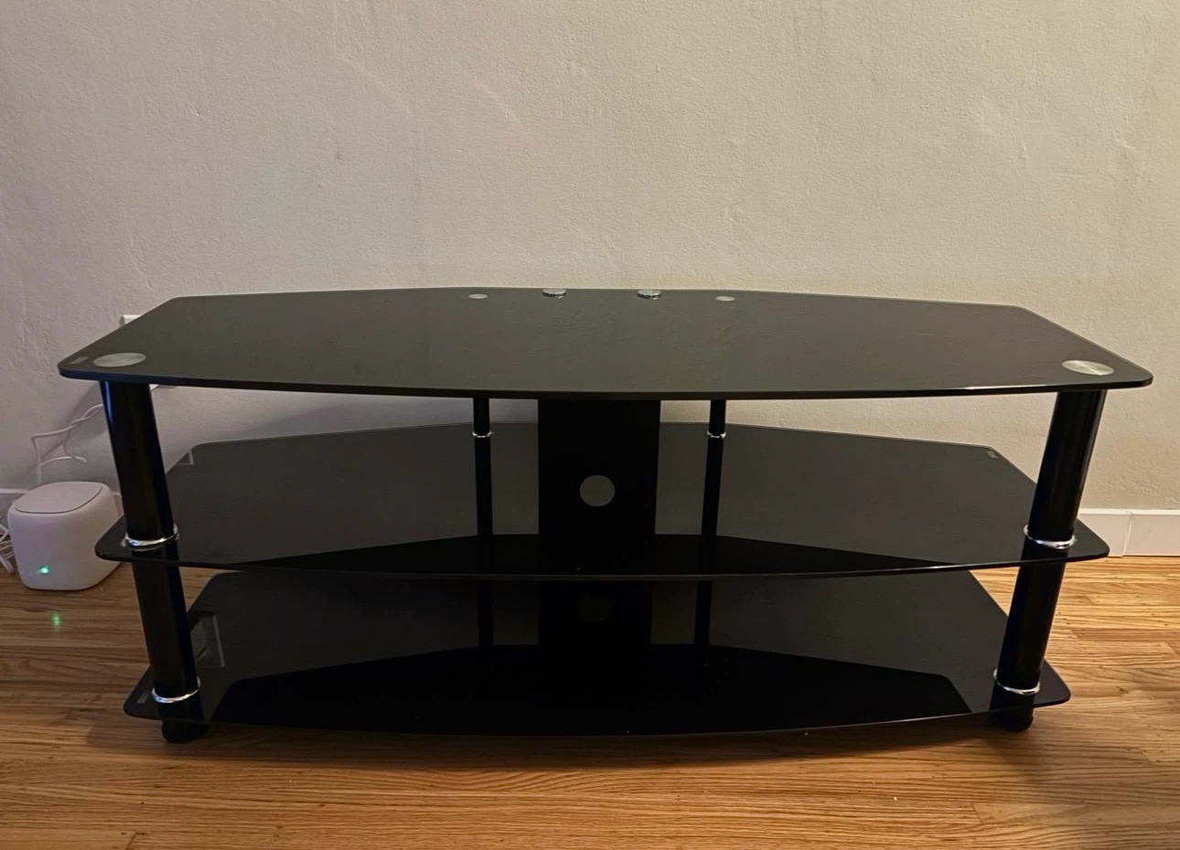 Black Glass TV Stand