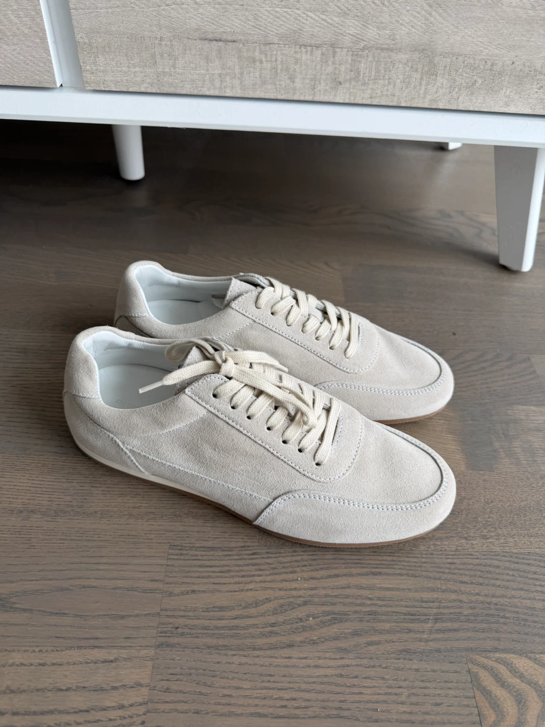 Light Beige Suede Sneakers