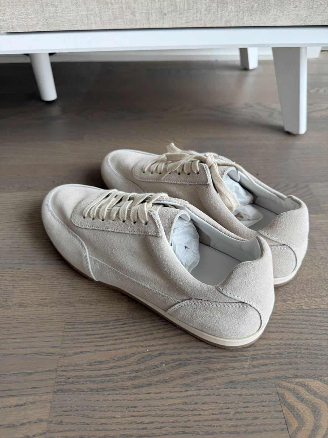 Light Beige Suede Sneakers - photo 3