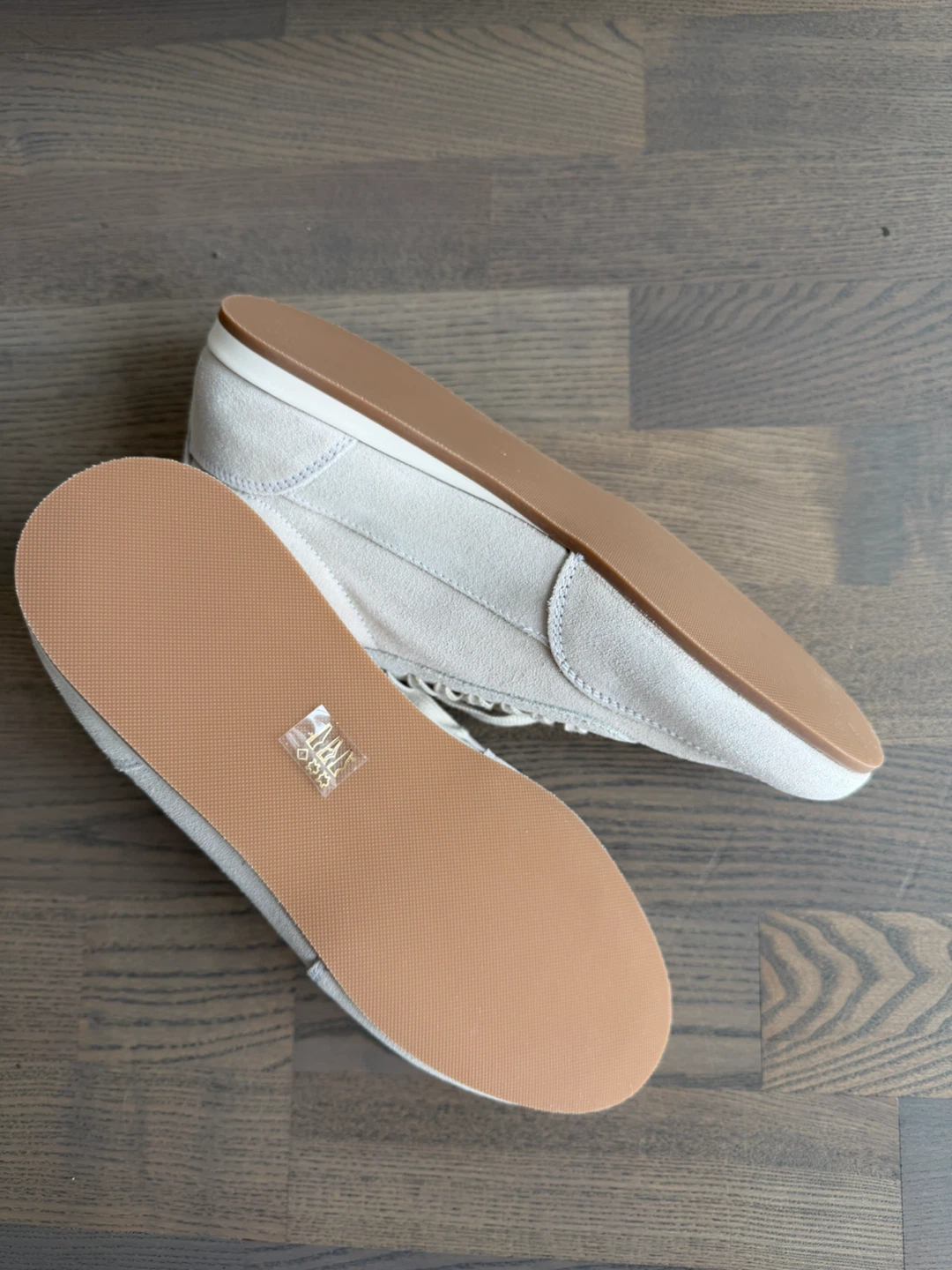 Light Beige Suede Sneakers - photo 4