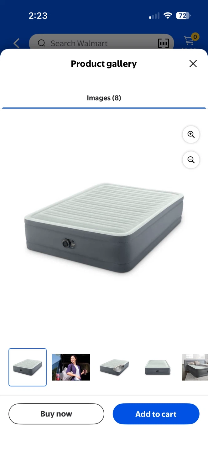 Queen Air Mattress with Built-in Pump – Like New