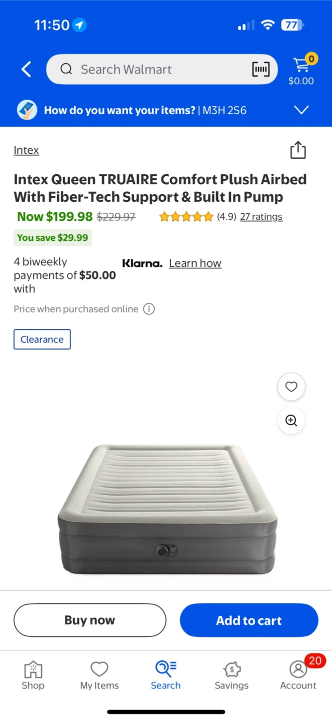 Queen Air Mattress with Built-in Pump – Like New - photo 2