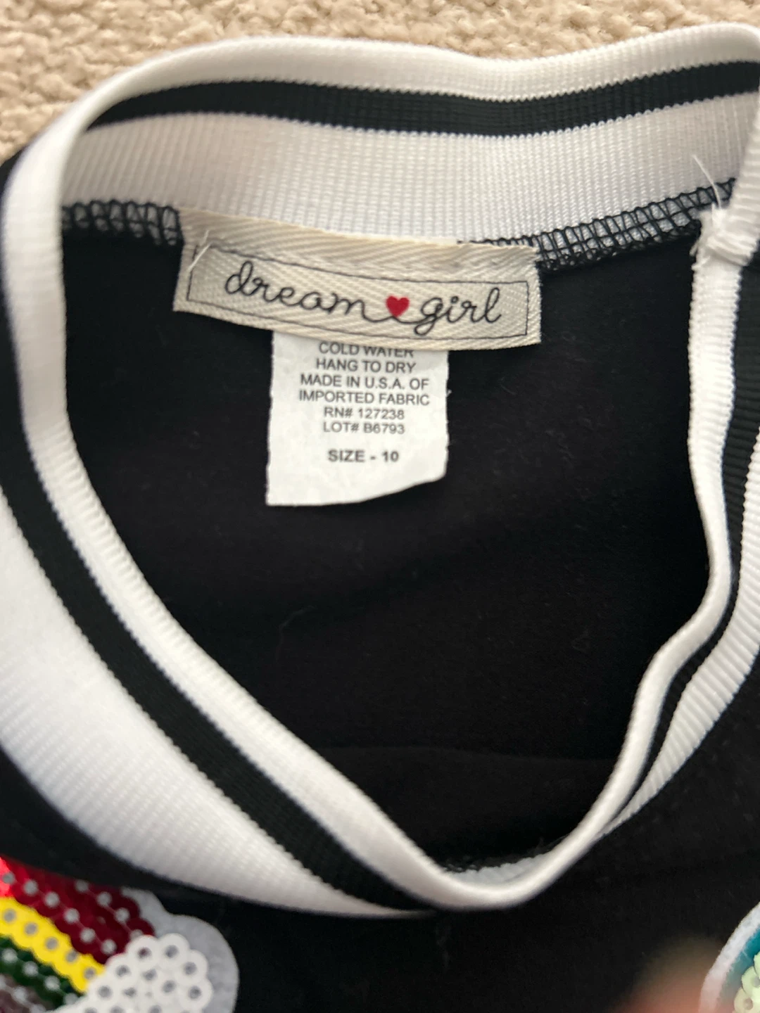 Dream Girl Black Appliqué Dress Size 10 - photo 2