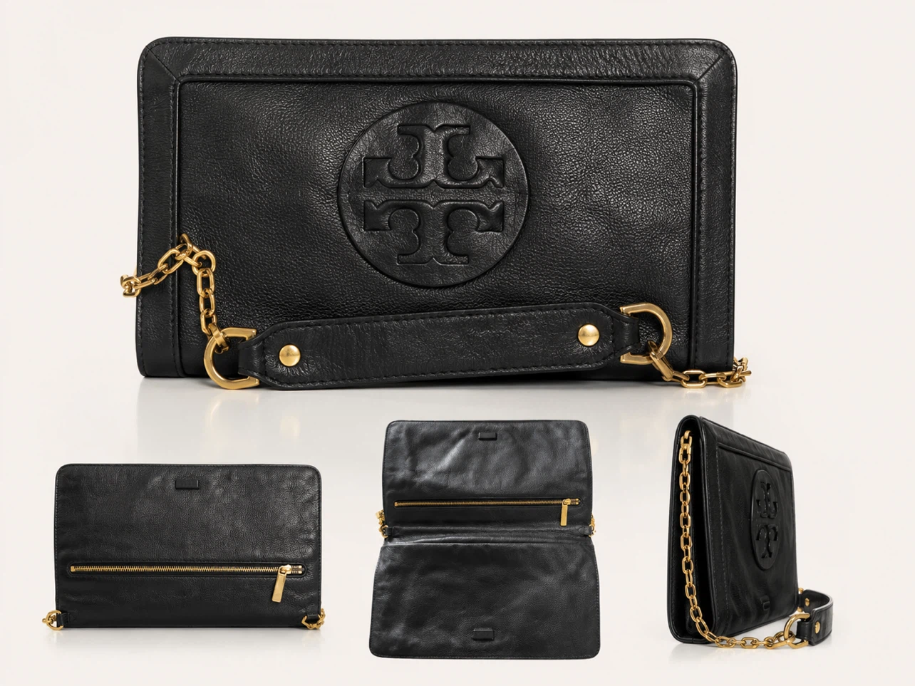 Tory Burch Black Leather Kira Convertible Shoulder Bag - photo 3