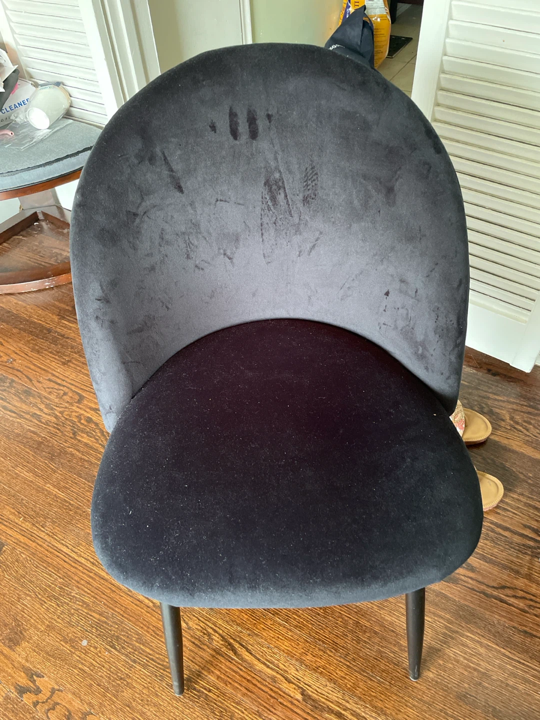 Black Velvet Accent Chair